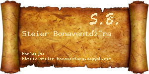 Steier Bonaventúra névjegykártya